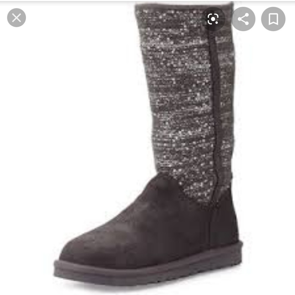SALE⚡UGGS BOOTS MIDCALF KNIT WITH SEQUINS SZ 8